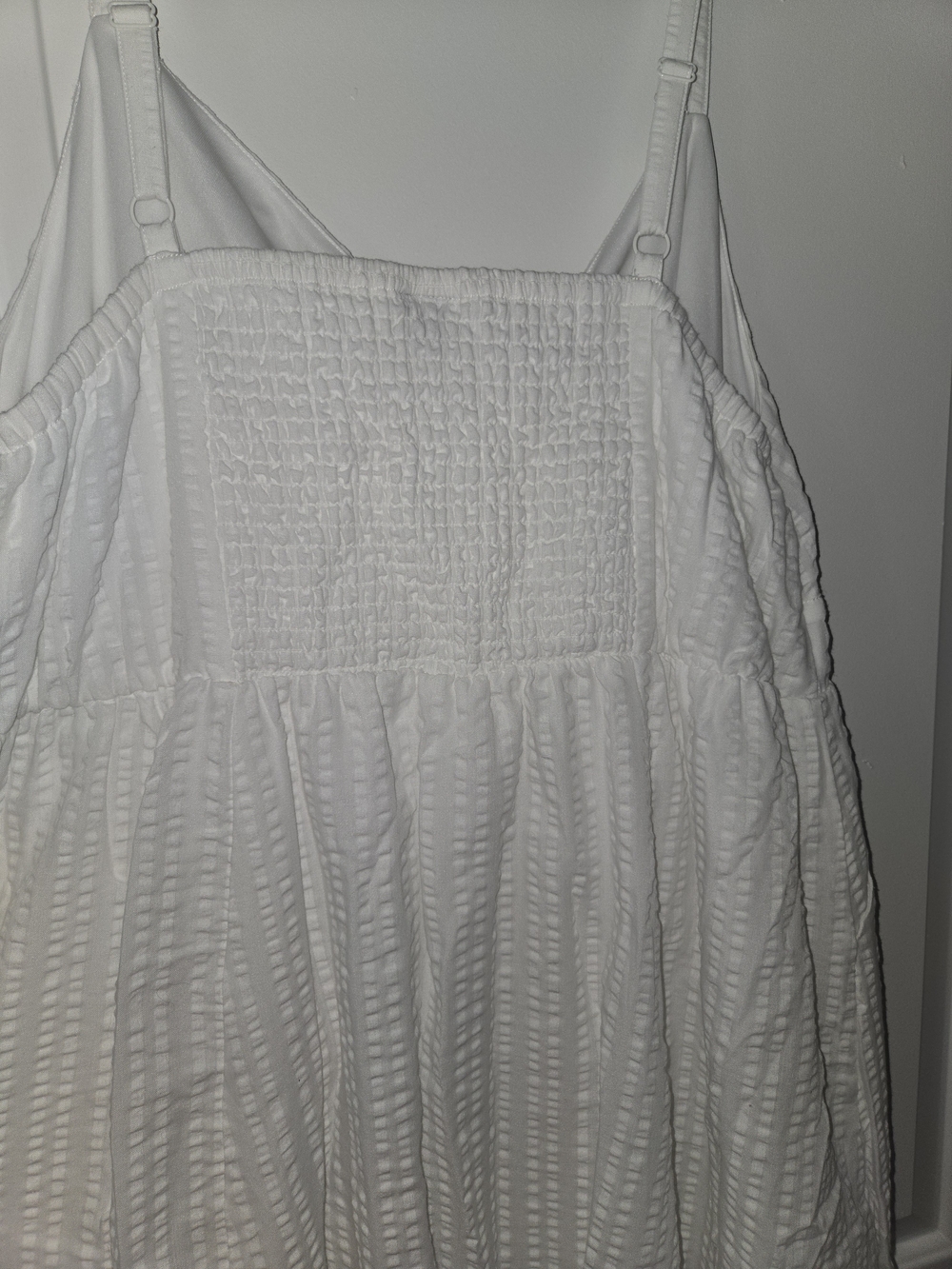 Plus-Size White Midi Sundress with Ruffle Hem - Picture 6 of 6